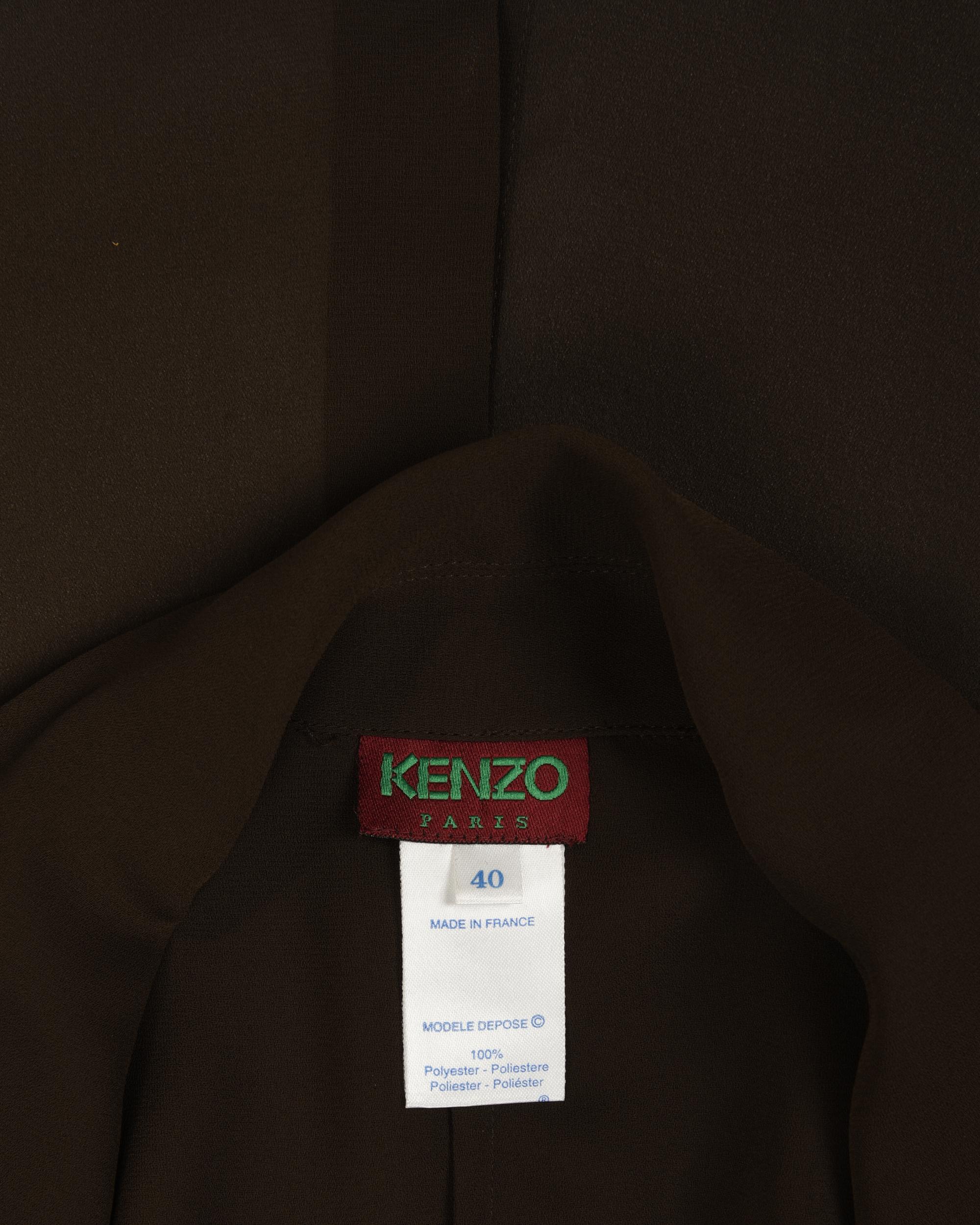 Eight Kenzo Items: One Dress, One Four-Piece Ensemble, One Two-Piece Jacket Ensemble, and One Vest