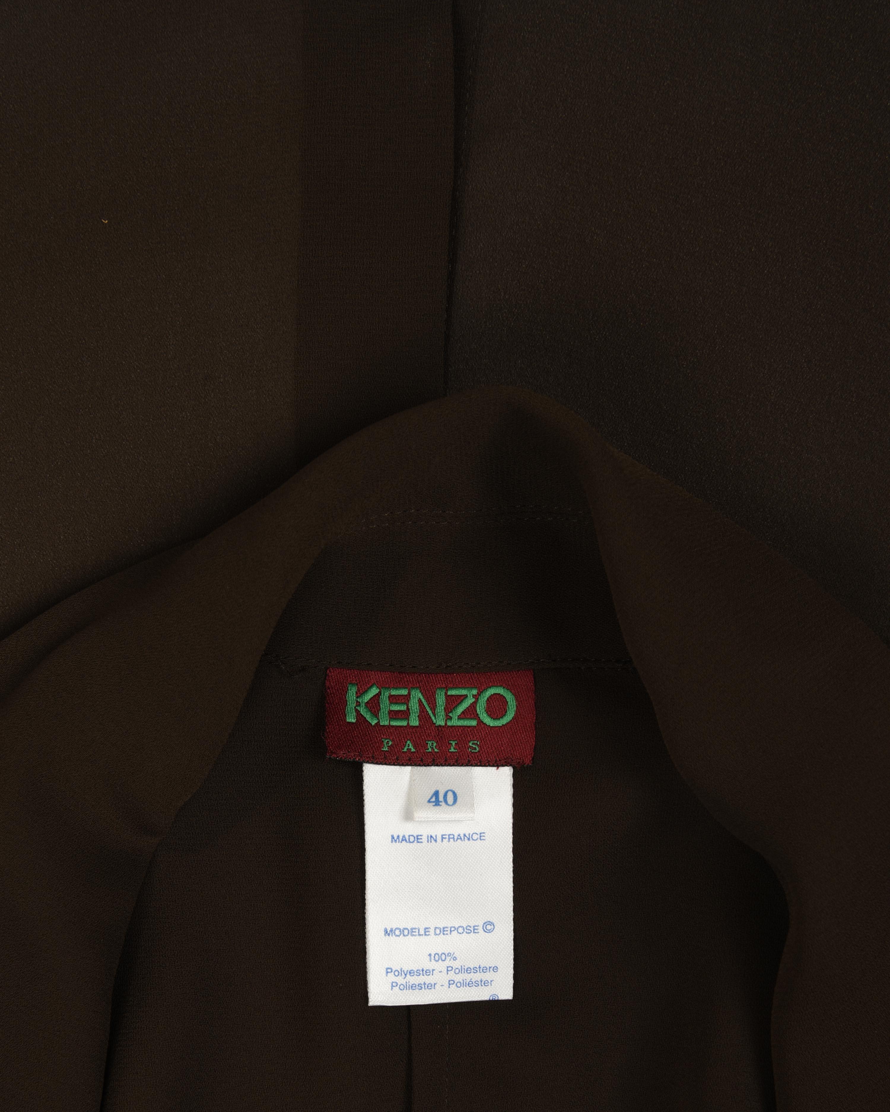 Eight Kenzo Items: One Dress, One Four-Piece Ensemble, One Two-Piece Jacket Ensemble, and One Vest