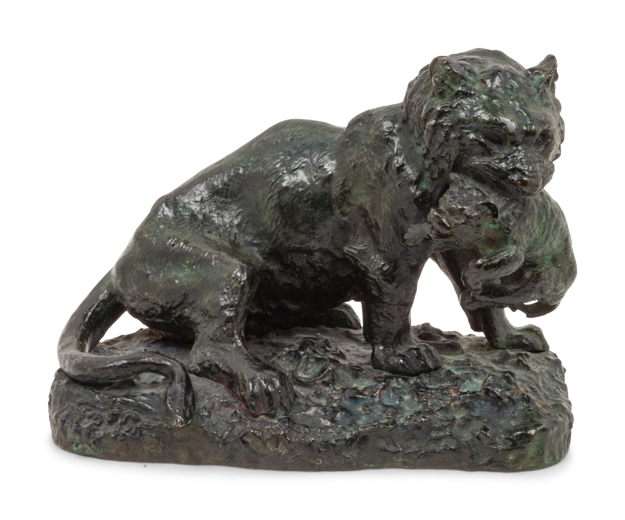 Lion with a Cub in Mouth , late 19th Century