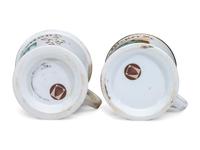 Two Porcelain Shaving Mugs Relating to Leisure Activities