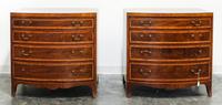 A Pair of George III Chests of Drawers Height 33 x width 33 1/2 x depth 19 1/2 inches. — 20TH CENTURY