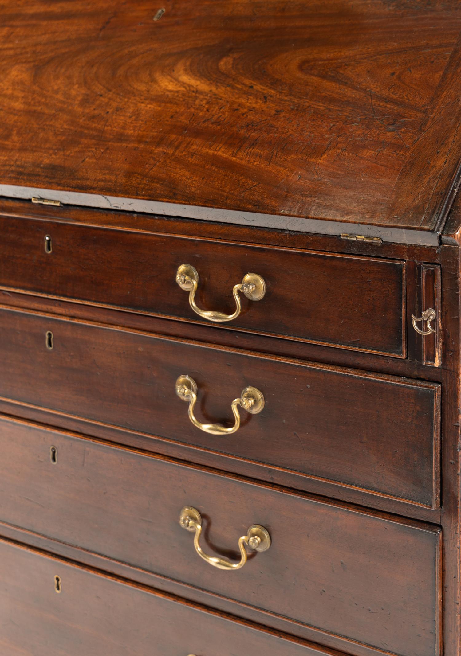 A George III Mahogany Bureau Bookcase