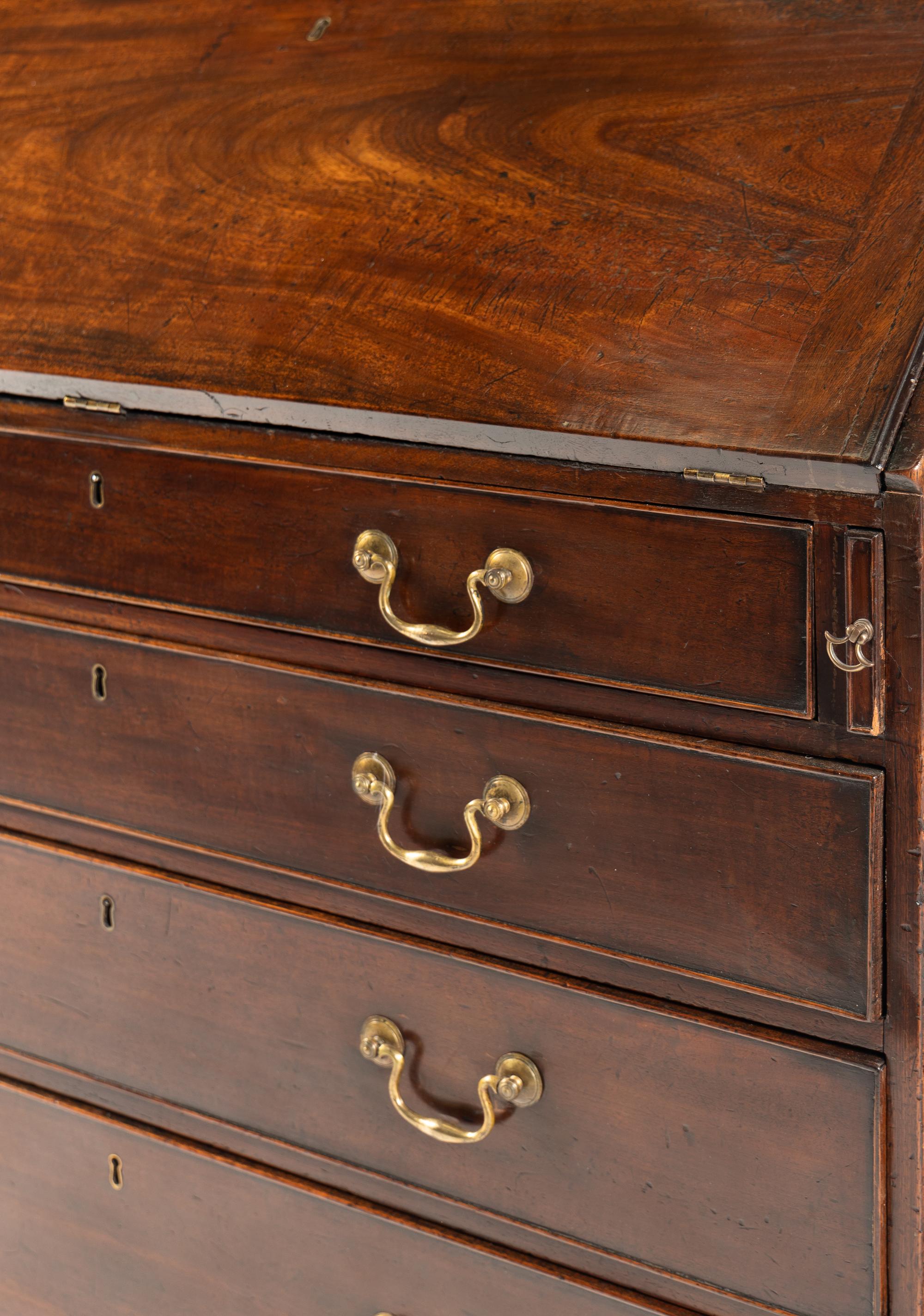 A George III Mahogany Bureau Bookcase