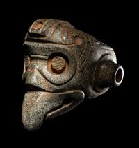 A Costa Rican Jade Anthropomorphic Mace Head