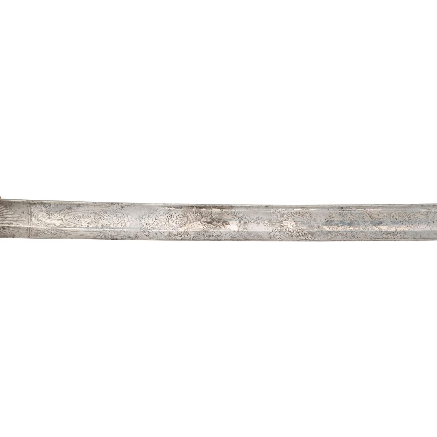 Imported US Model 1850 Foot Officers Sword Presented to Capt. E.R. Lee 11th CT from the Sharps Rifle Factory - KIA at New Bern with CDV