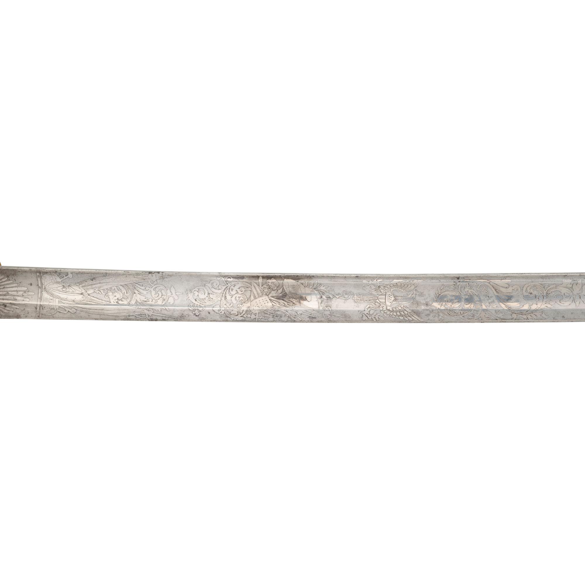 Imported US Model 1850 Foot Officers Sword Presented to Capt. E.R. Lee 11th CT from the Sharps Rifle Factory - KIA at New Bern with CDV