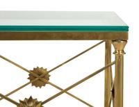 A Neoclassical Style Bronze & Glass Table in the Style of Maison Jansen