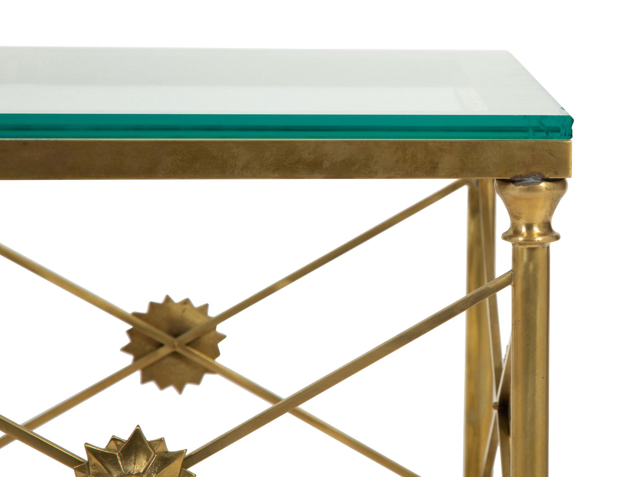 A Neoclassical Style Bronze & Glass Table in the Style of Maison Jansen