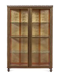 A Neoclassical Gilt Metal Mounted Vitrine Cabinet