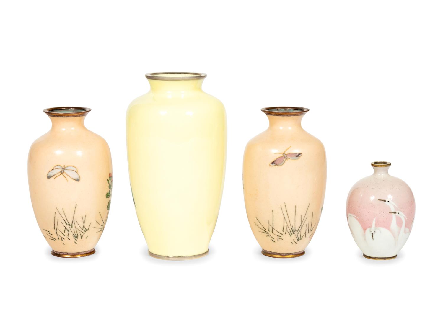 Four Cloisonné Vases