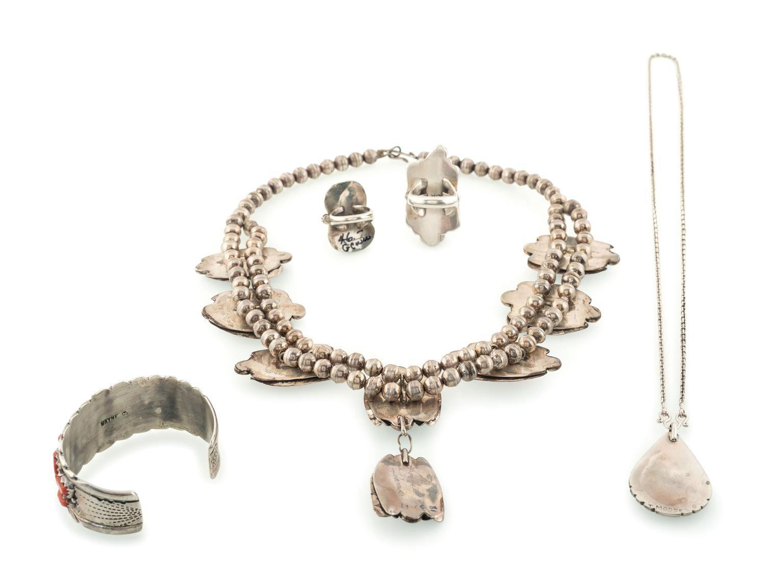 Navajo Silver and Coral Jewelry