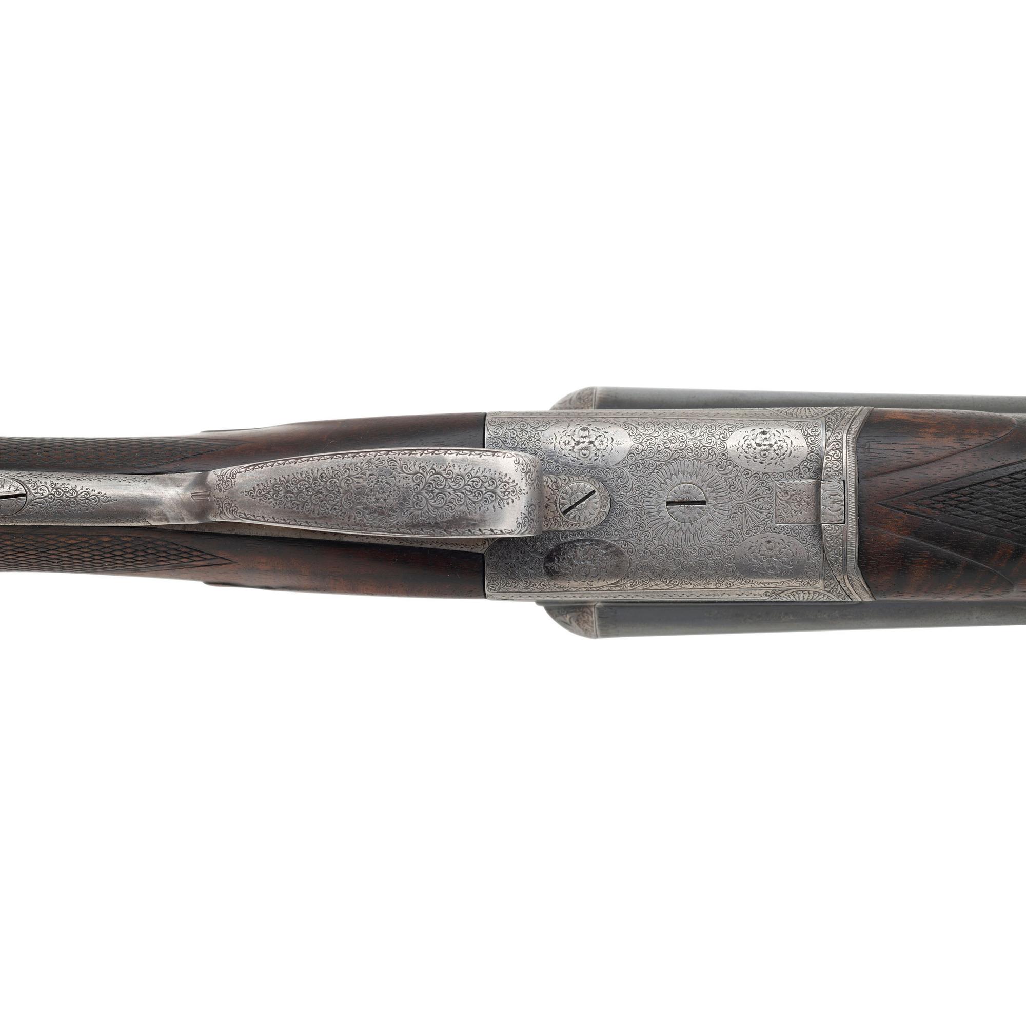 **Finely Engraved Mortimer & Son Side by Side 12 Bore Shotgun with Anson & Deeley Boxlock