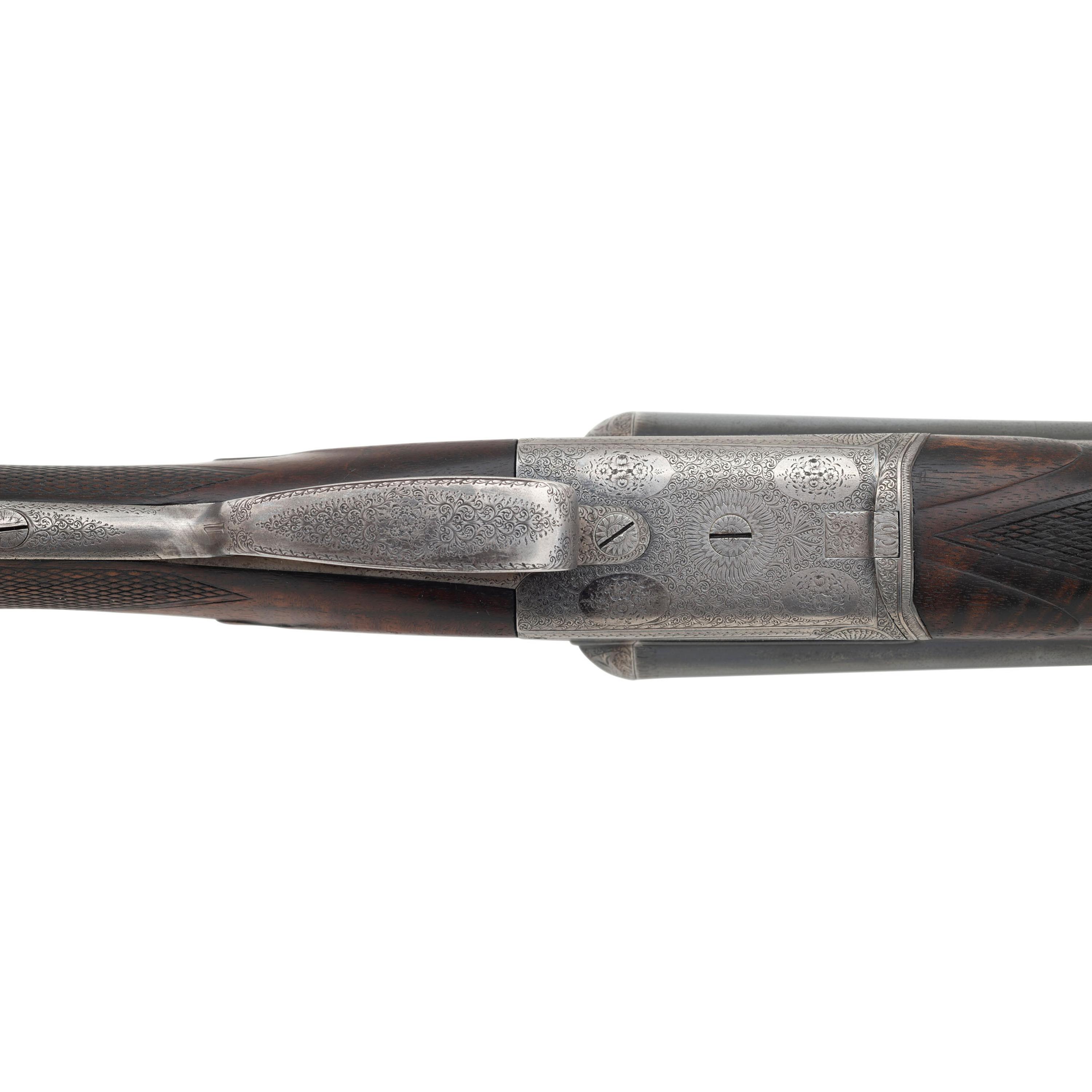 **Finely Engraved Mortimer & Son Side by Side 12 Bore Shotgun with Anson & Deeley Boxlock