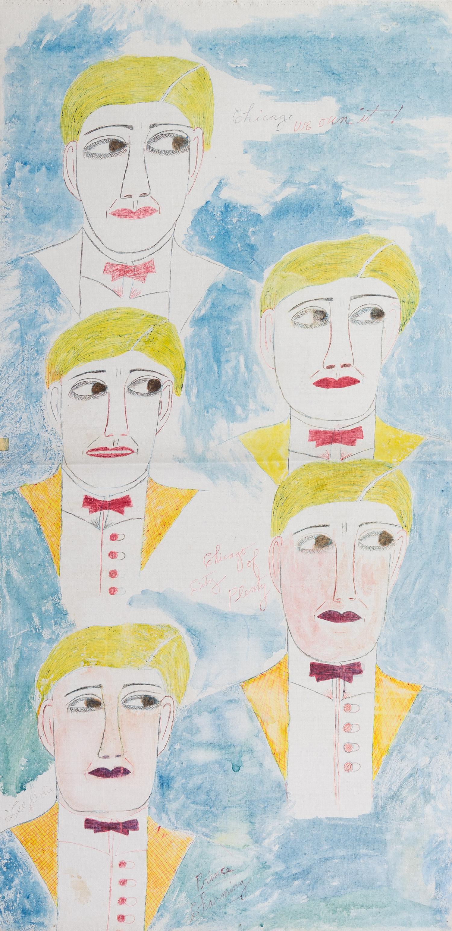 Lee Godie, (American, 1908-1994), Figures