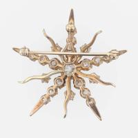 A 14K rose gold and diamond pendant/brooch