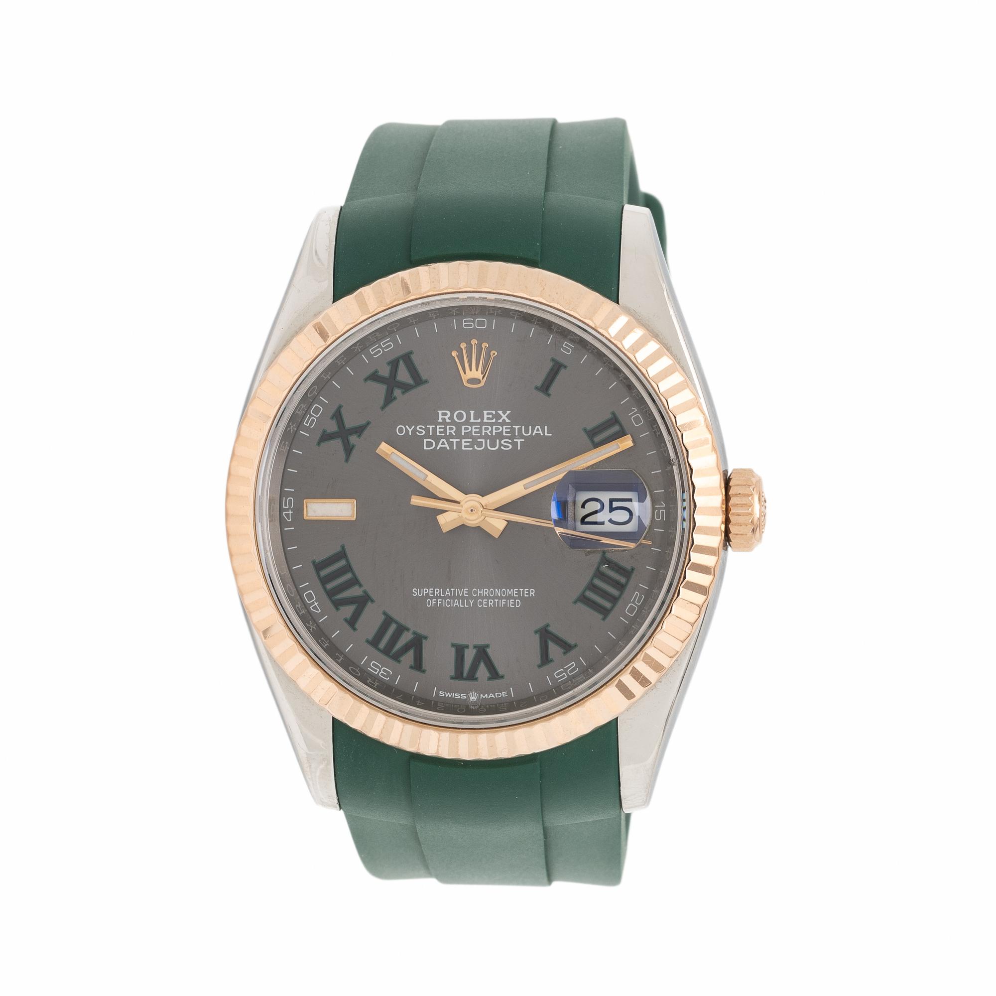 Rolex, Ref. 126261, Stainless Steel and Rose Gold 'Wimbledon' 'Datejust' Watch