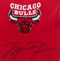 A Michael Jordan Signed Autograph Chicago Bulls Hat (Beckett Authentication Services Letter BAS Certified),