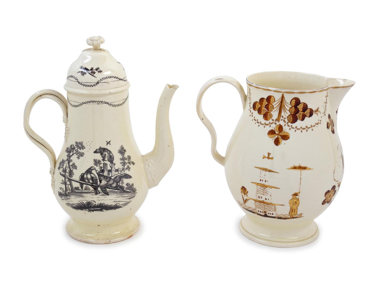 Two English Creamware Articles