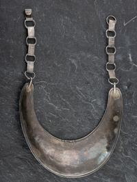 Southwestern-style Sterling Silver and Lone Mountain Turquoise Collar Necklace