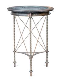 A French Steel and Glass Gueridon