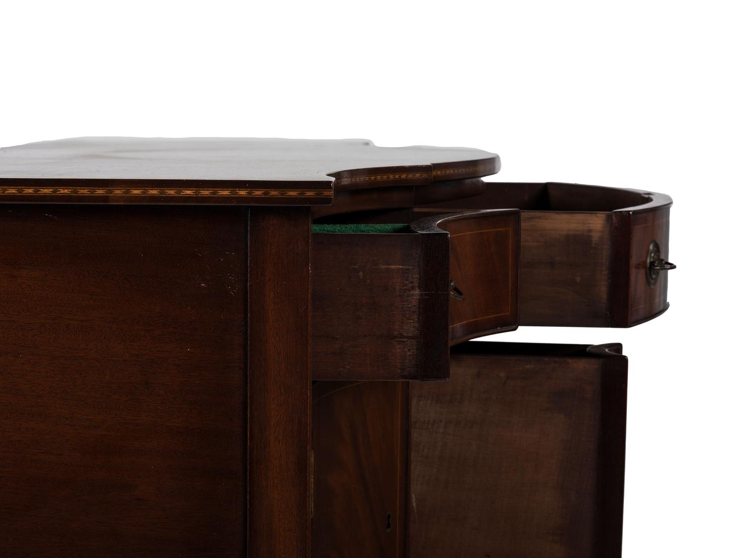 A Federal-Style Mahogany Bow Front Sideboard