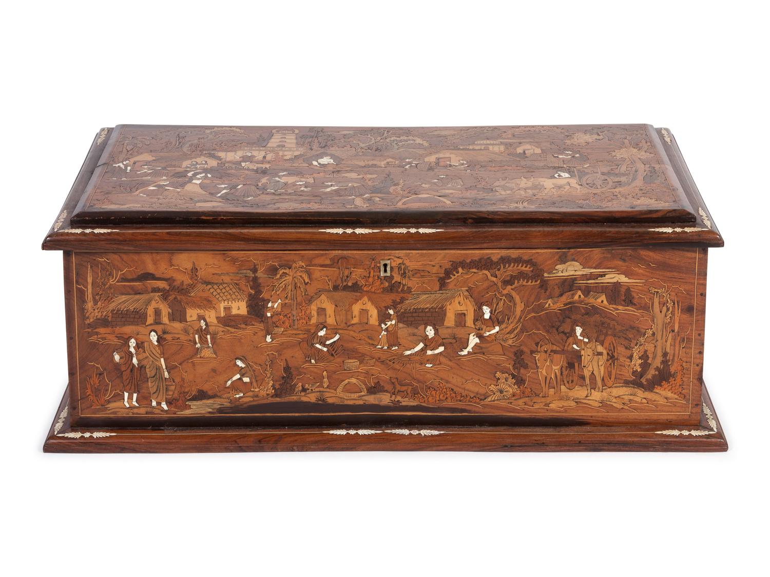 A Continental Marquetry Chest