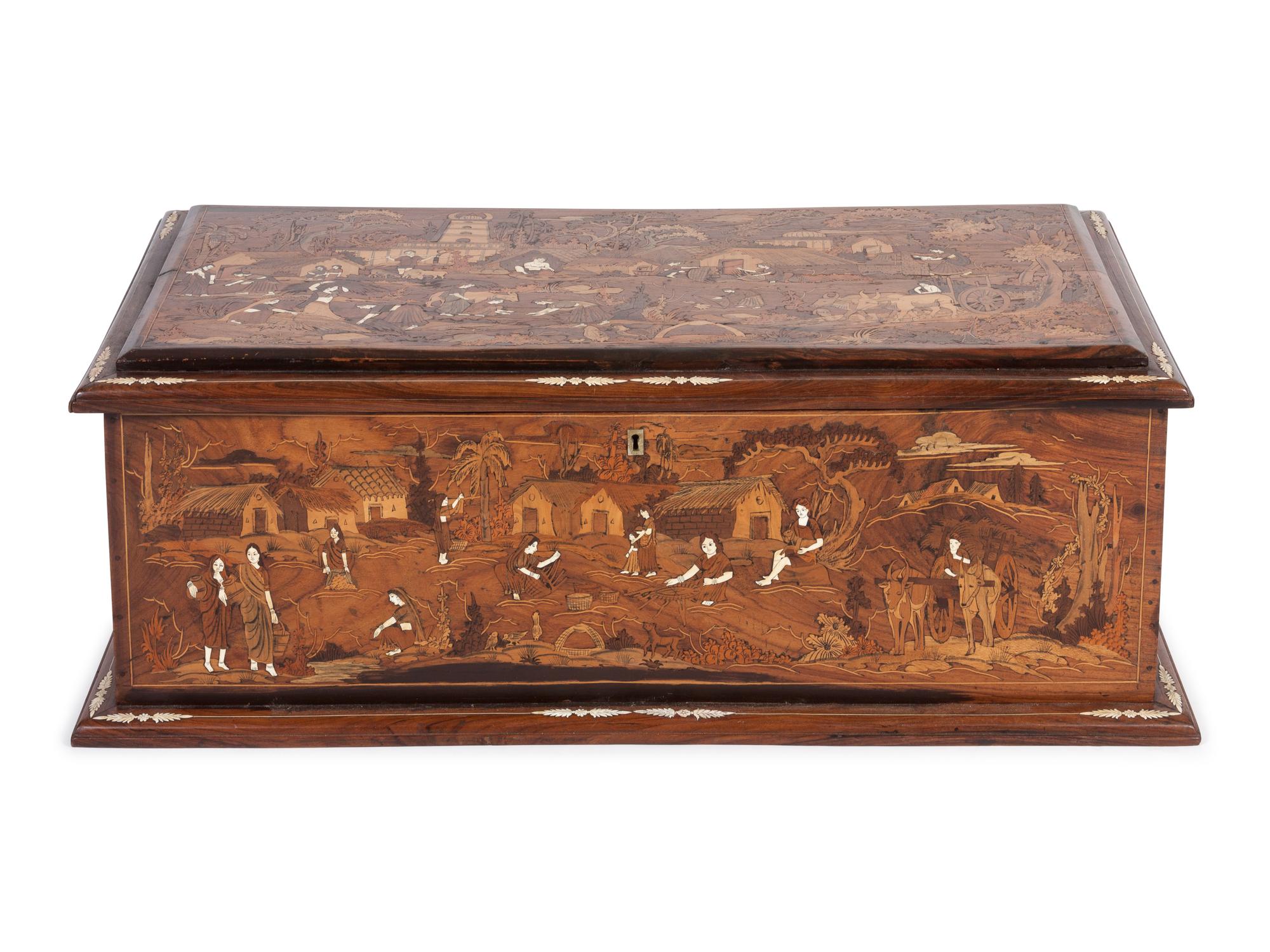 A Continental Marquetry Chest