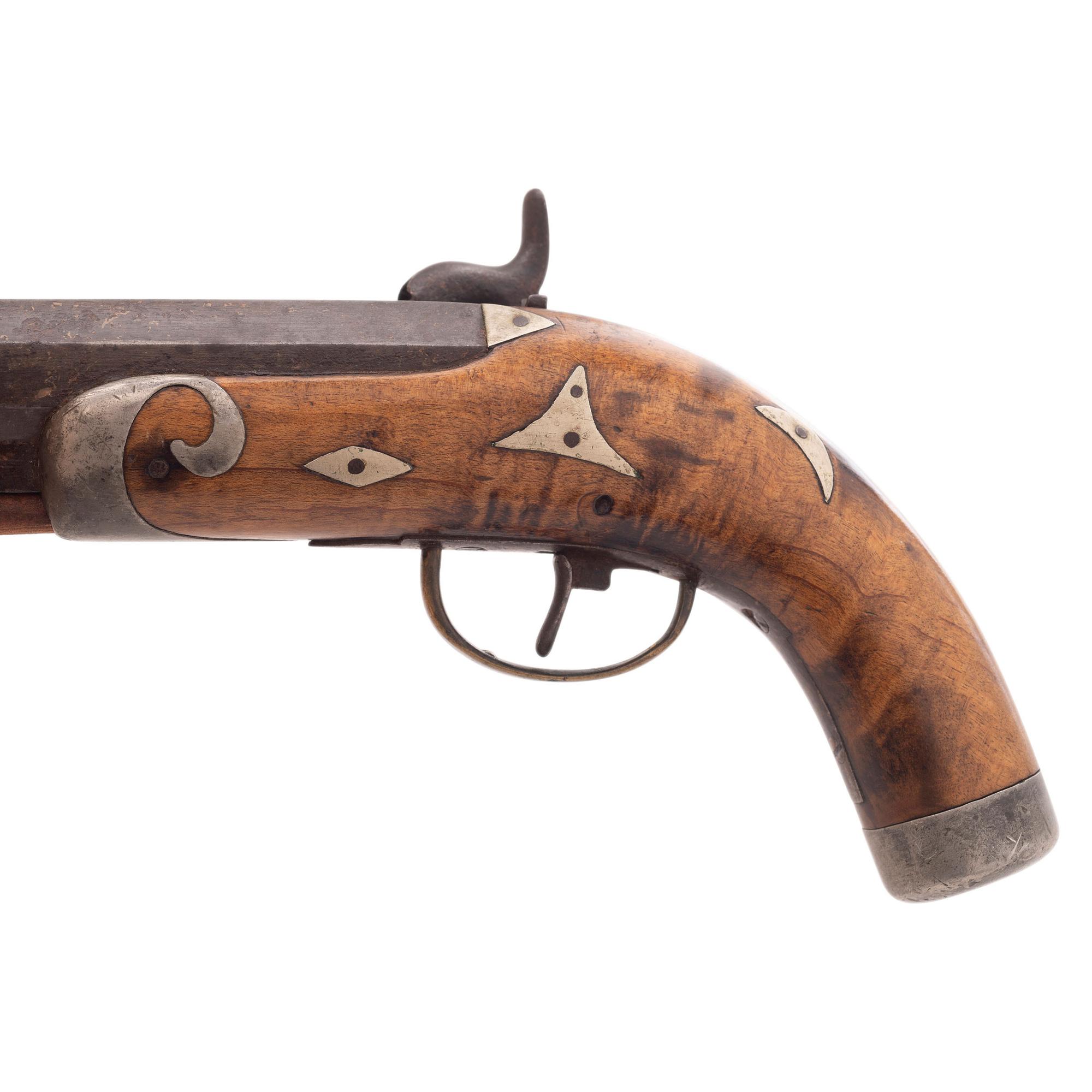 American Made "Kentucky" Style Percussion Frontier Pistol