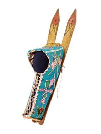 Kiowa Beaded Full-Size Cradle, with American Flags