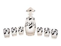 A Seven-Piece Cut Glass Cocktail Set