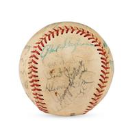 A 1961 Portland Beavers Team Signed Autograph Baseball Featuring Satchel Paige (Beckett Authentication Services Letter of Authenticity)