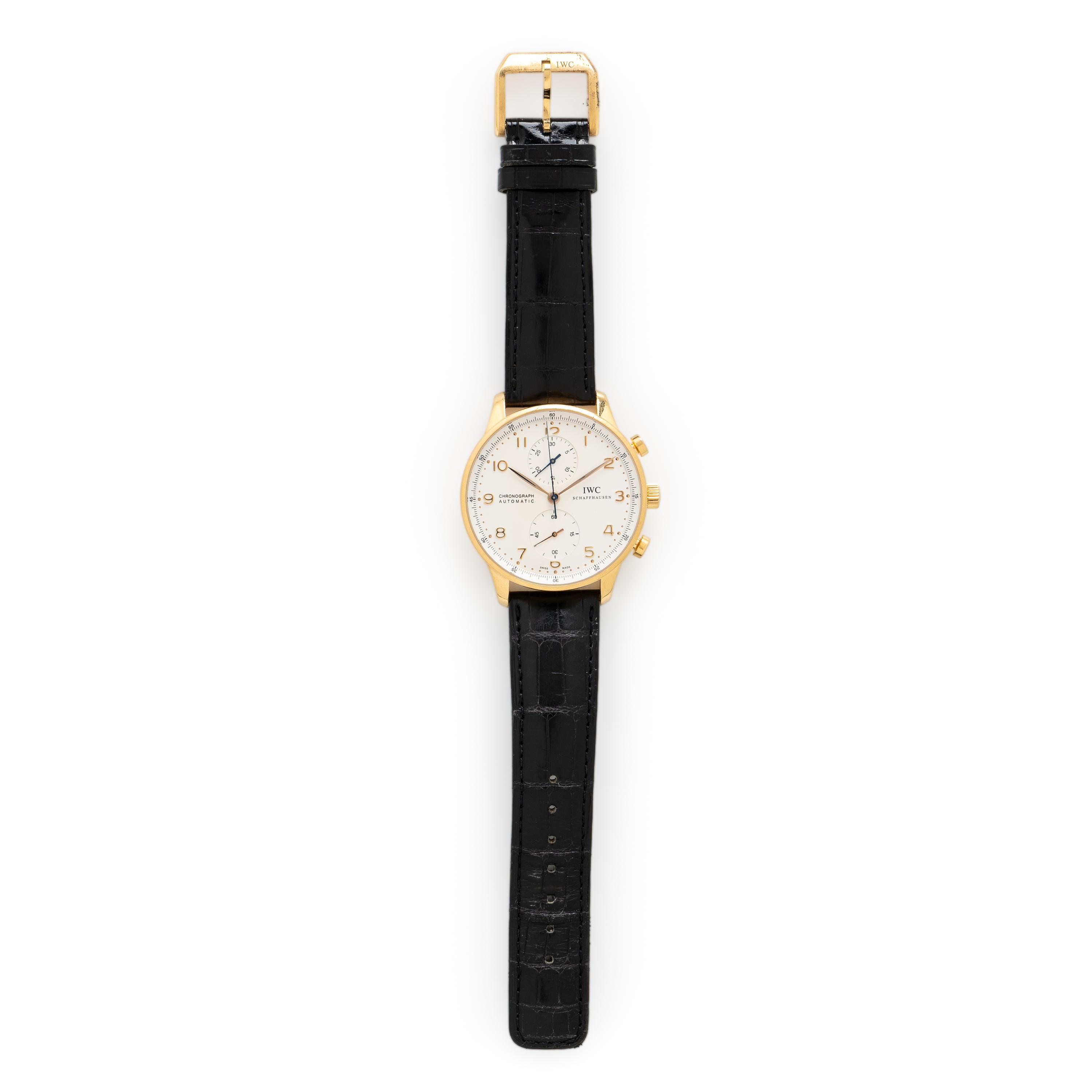 IWC, Ref. 3714, 18K Yellow Gold 'Portugieser' Chronograph Watch, with Extra Straps
