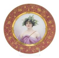 A Royal Vienna Porcelain Cabinet Plate Diameter 9 1/2 inches.
