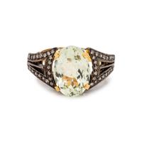 TOURMALINE AND COLORED DIAMOND RING