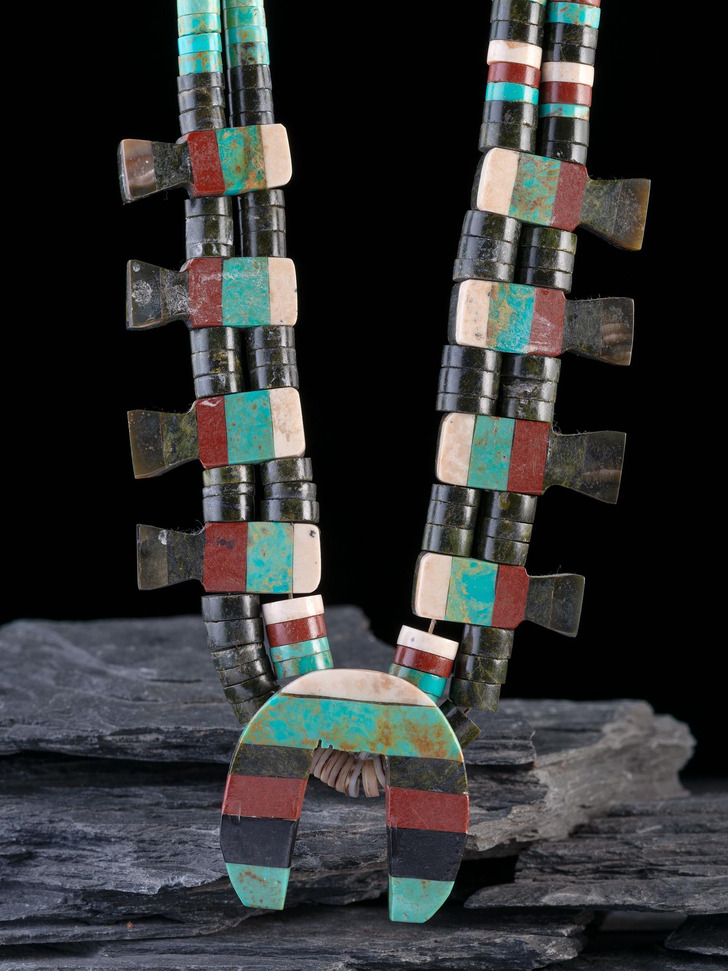 Kewa Depression Era Squash Blossom Necklace