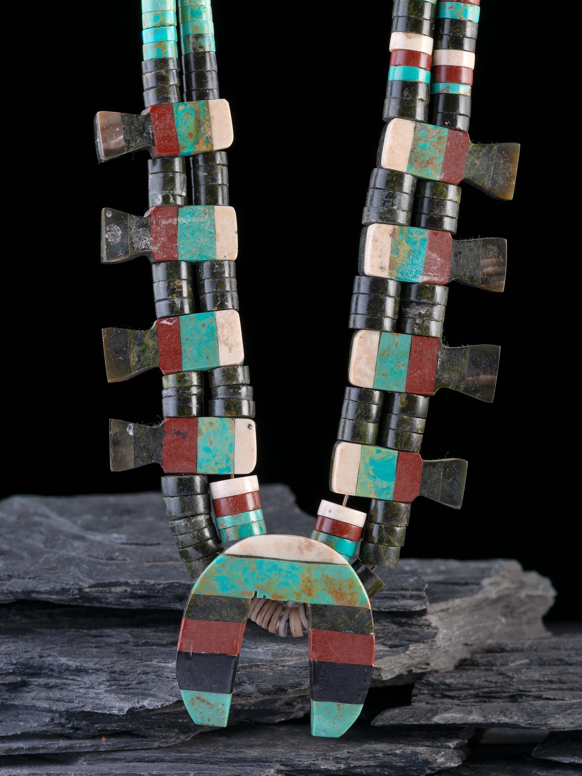 Kewa Depression Era Squash Blossom Necklace