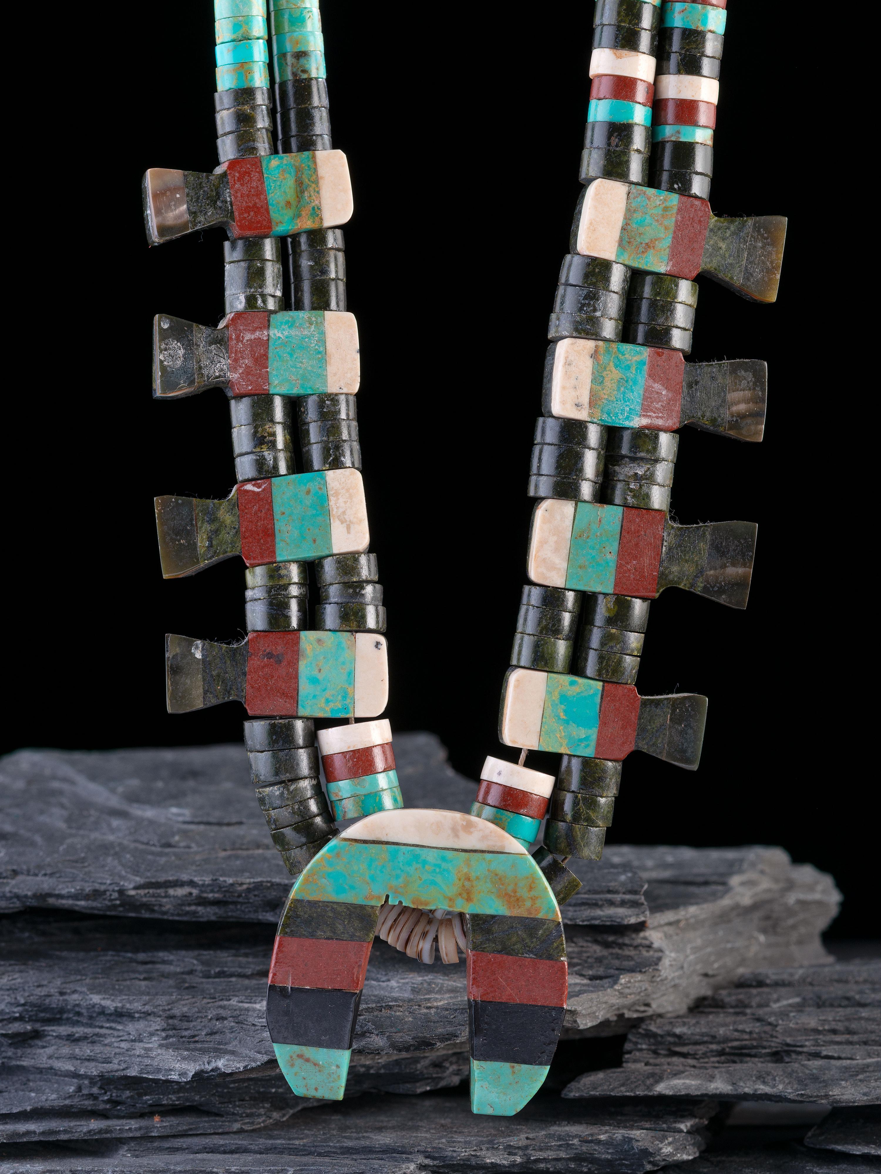 Kewa Depression Era Squash Blossom Necklace