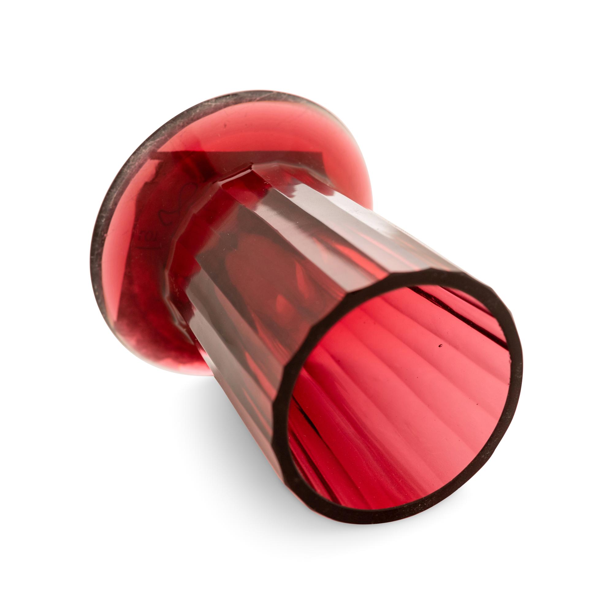 A Russian Imperial Glass Factory Ruby Glass Tumbler