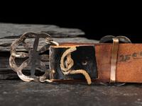 Navajo Sandcast Silver Concha Belt
