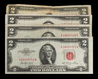 Four United States $2 Leagal Tender Notes — SERIES 1953 & 1953A