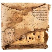 Civil War hardtack in original mailing envelope. June 1863.