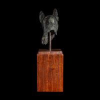 An Egyptian Bronze Head of a Cat