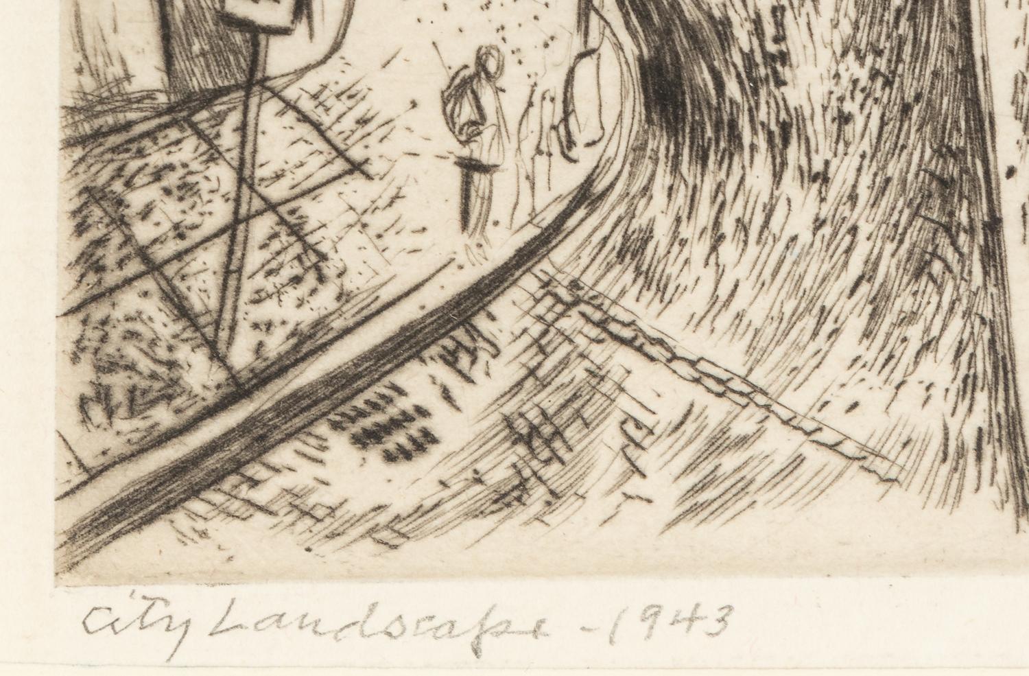 European Landscape , 1942 and City Landscape , 1943 (two works)