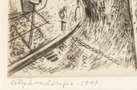 European Landscape , 1942 and City Landscape , 1943 (two works)