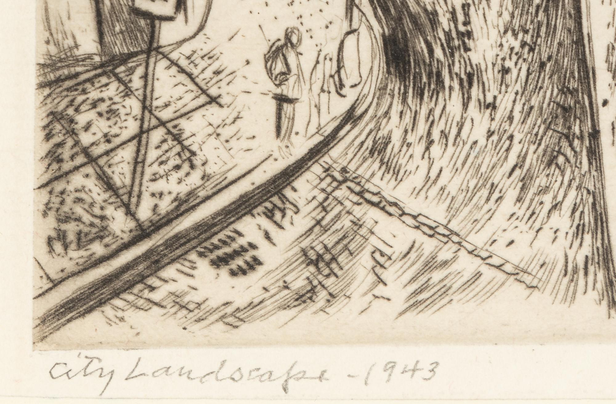 European Landscape , 1942 and City Landscape , 1943 (two works)
