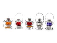 A Group of Ten Globe Railroad Lanterns
