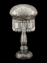 An American Cut Glass Table Lamp — 20th Century