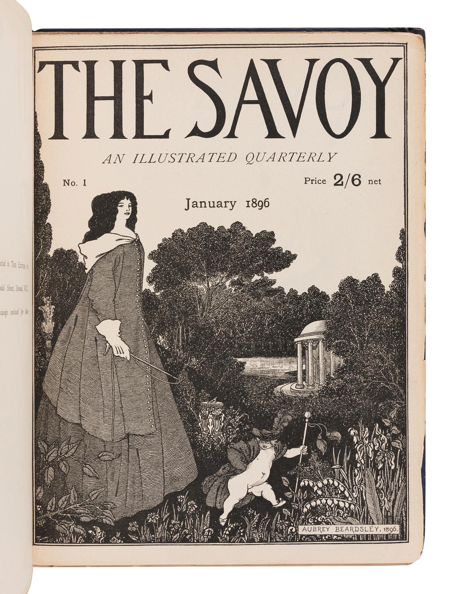 [THE SAVOY]. SYMONS, Arthur (1865-1945), editor. Aubrey Beardsley, illustrator. The Savoy: An Illustrated Quarterly . London: Leonard Smithers, 1896.