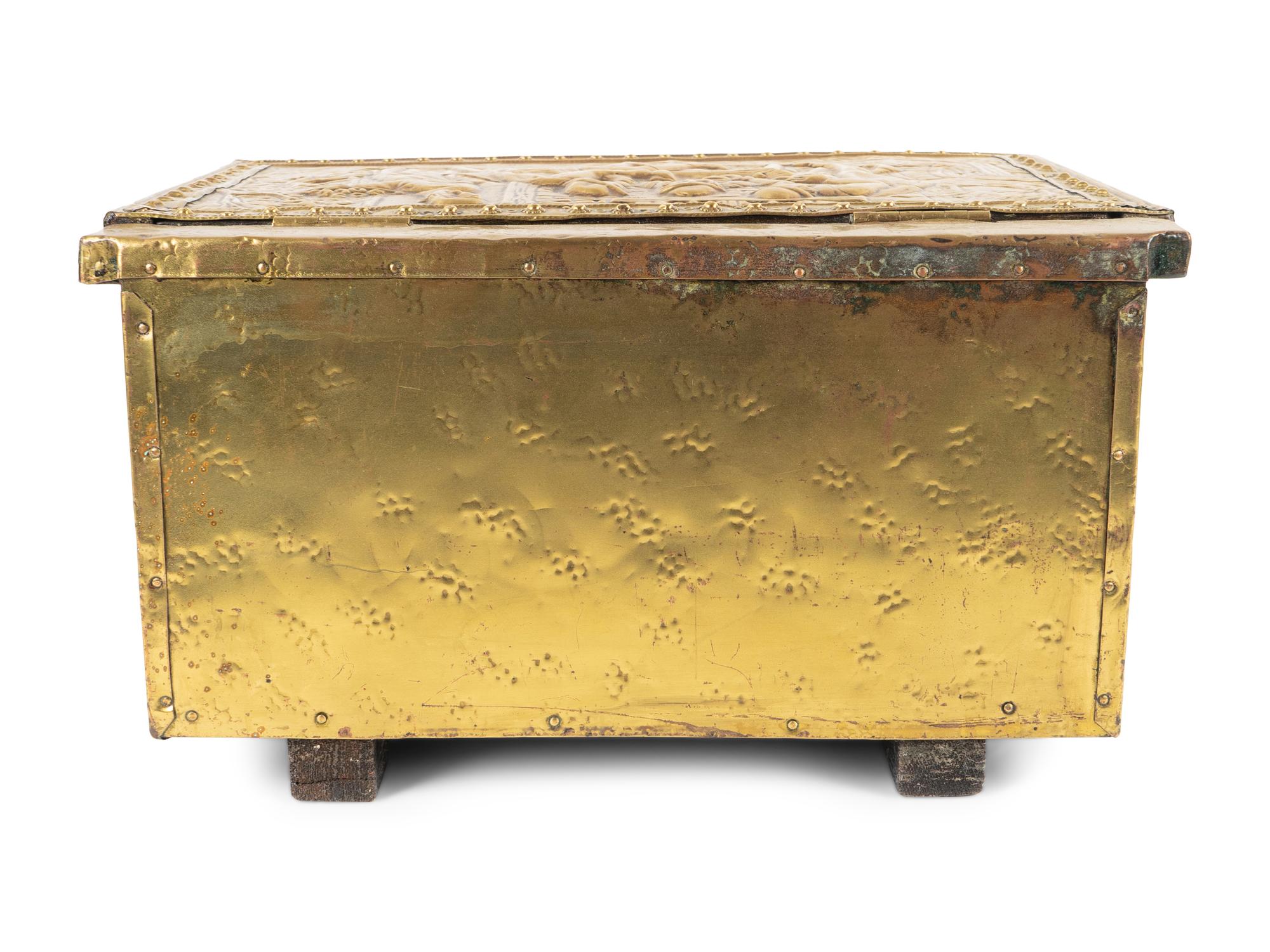 An English Chased Brass Box