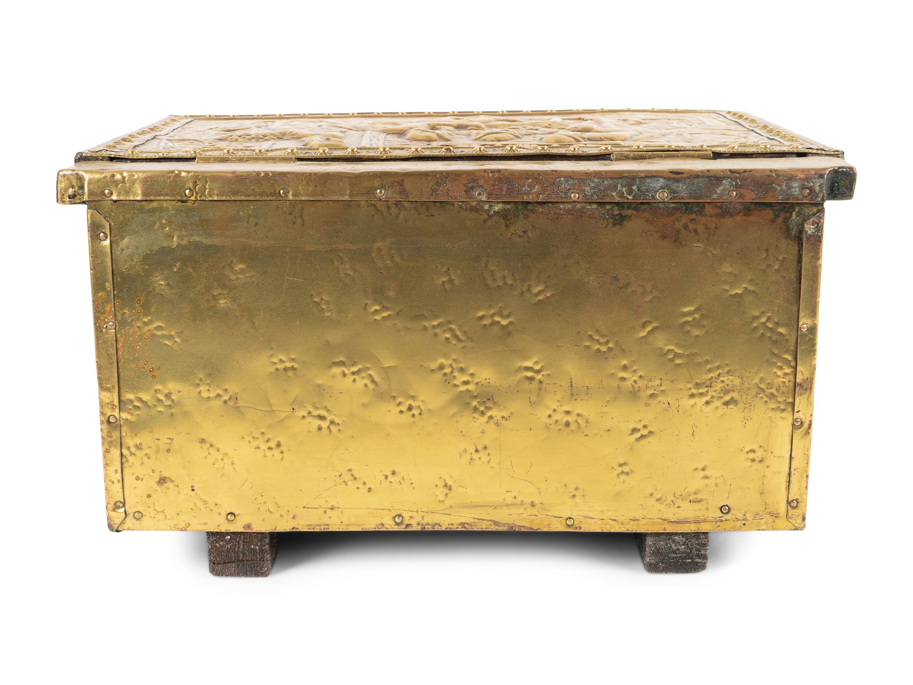An English Chased Brass Box